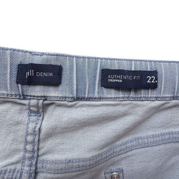 J.JILL Capri Jeans Plus Size 22 Light Wash Blue Stretch Denim Womens Crop Pants - Picture 5 of 10
